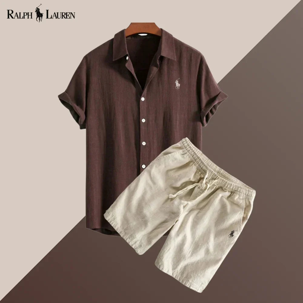 Ensemble chemise et short en lin